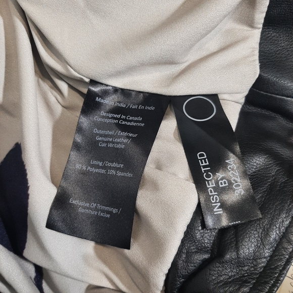 HOT TREND!! Barely worn DANIER BIKER/MILITARY LEATHER JACKET Black Size S - Picture 10 of 16